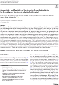 Cover page: Acceptability and Feasibility of Survivorship Group Medical Visits for Breast Cancer Survivors in a Safety Net Hospital.