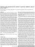 Cover page: Defining meal requirements for protein to optimize metabolic roles of amino acids 2–4