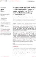 Cover page: Blood pressure and hypertension in older adults with a history of regular cannabis use: findings from the Multi-Ethnic Study of Atherosclerosis