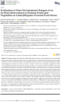 Cover page: Evaluation of Store Environment Changes of an In-Store Intervention to Promote Fruits and Vegetables in Latino/Hispanic-Focused Food Stores