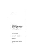 Cover page: Traditional Neighborhood Shopping Districts: Patterns of Use and Modes of Access