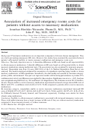 Cover page: Association of increased emergency rooms costs for patients without access to necessary medications