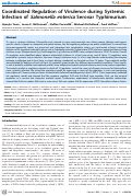 Cover page: Coordinated Regulation of Virulence during Systemic Infection of Salmonella enterica Serovar Typhimurium