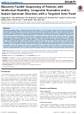 Cover page: Massively Parallel Sequencing of Patients with Intellectual Disability, Congenital Anomalies and/or Autism Spectrum Disorders with a Targeted Gene Panel