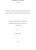 Cover page: The Influence of Culture and Adoption Status on the Development of Behavioral Inhibition, Anxiety, Temperament, and Parental Control