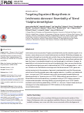 Cover page: Targeting Ergosterol Biosynthesis in Leishmania donovani: Essentiality of Sterol 14alpha-demethylase