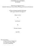 Cover page: "The Power of Suggestiveness:" Sadakichi Hartmann, Thomas Wilmer Dewing, and American Modernism