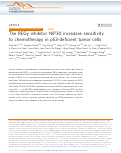 Cover page: The REGγ inhibitor NIP30 increases sensitivity to chemotherapy in p53-deficient tumor cells