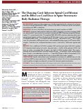 Cover page: The Dancing Cord: Inherent Spinal Cord Motion and Its Effect on Cord Dose in Spine Stereotactic Body Radiation Therapy