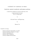 Cover page: Sensitivity analysis in multiscale, multi-physics problems