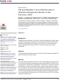 Cover page: HIV and hepatitis C virus infection and co-infection among trans women in San Francisco, 2020.