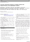 Cover page: Correction: Inotuzumab ozogamicin in pediatric patients with relapsed/refractory acute lymphoblastic leukemia