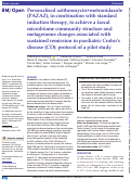 Cover page: Personalised azithromycin+metronidazole (PAZAZ), in combination with standard induction therapy, to achieve a faecal microbiome community structure and metagenome changes associated with sustained remission in paediatric Crohn’s disease (CD): protocol of a pilot study