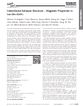 Cover page: Interrelation between Structure – Magnetic Properties in La0.5Sr0.5CoO3