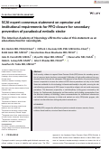 Cover page: SCAI expert consensus statement on operator and institutional requirements for PFO closure for secondary prevention of paradoxical embolic stroke