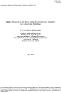 Cover page: Application issues for large-area electrochromic windows in commercial buildings