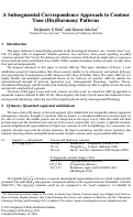 Cover page: A subsegmental correspondence approach to contour tone disharmony patterns     
