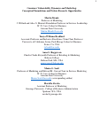 Cover page of Consumer vulnerability dynamics and marketing: Conceptual foundations and future research opportunities