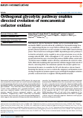 Cover page: Orthogonal glycolytic pathway enables directed evolution of noncanonical cofactor oxidase