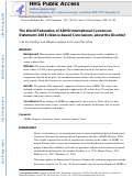 Cover page: The World Federation of ADHD International Consensus Statement: 208 Evidence-based conclusions about the disorder