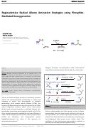 Cover page: Regioselective Radical Alkene Amination Strategies by Using Phosphite-Mediated Deoxygenation