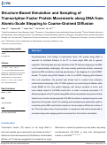 Cover page: Structure-Based Simulation and Sampling of Transcription Factor Protein Movements along DNA from Atomic-Scale Stepping to Coarse-Grained Diffusion.