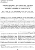 Cover page: Seminal Plasma HIV-1 RNA Concentration Is Strongly Associated with Altered Levels of Seminal Plasma Interferon-γ, Interleukin-17, and Interleukin-5