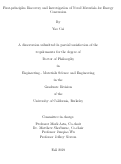 Cover page: First-principles Discovery and Investigation of Novel Materials for Energy Conversion