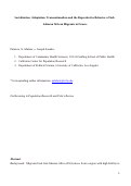 Cover page: Socialization, Adaptation, Transnationalism and the Reproductive Behavior of Sub-Saharan African Migrants in France