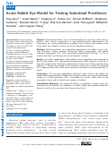 Cover page: Acute Rabbit Eye Model for Testing Subretinal Prostheses