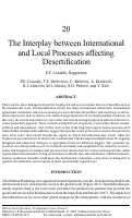 Cover page: The interplay between international and local processes affecting desertification