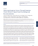 Cover page: Advancing Symptom Science Through Symptom Cluster Research: Expert Panel Proceedings and Recommendations.