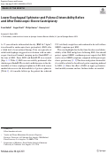 Cover page: Lower Esophageal Sphincter and Pylorus Distensibility Before and After Endoscopic Sleeve Gastroplasty