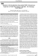 Cover page: Systemic AA Amyloidosis Associated With Intravenous Injection of Oral Prescription Opioids—An Autopsy Case Report