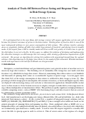 Cover page: Analysis of Trade-Off Between Power Saving and Response Time in Disk Storage Systems