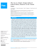 Cover page: The rise in climate change-induced federal fishery disasters in the United States.