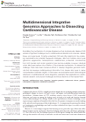 Cover page: Multidimensional Integrative Genomics Approaches to Dissecting Cardiovascular Disease