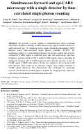 Cover page: Simultaneous forward and epi-CARS microscopy with a single detector by time-correlated single photon counting