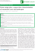 Cover page: Home range plus: A space-time characterization of movement over real landscapes