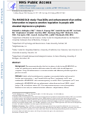 Cover page: The MARIGOLD study: Feasibility and enhancement of an online intervention to improve emotion regulation in people with elevated depressive symptoms