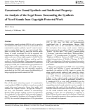 Cover page: Concatenative sound synthesis and intellectual property: An analysis of the legal issues surrounding the synthesis of novel sounds from copyright-protected work