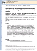 Cover page: Assessment of the role in protection and pathogenesis of the Chlamydia muridarum V-type ATP synthase subunit A (AtpA) (TC0582)