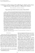 Cover page: Controls on carbon storage and weathering in volcanic soils across a high‐elevation climate gradient on Mauna Kea, Hawaii