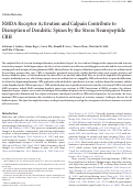 Cover page: NMDA Receptor Activation and Calpain Contribute to Disruption of Dendritic Spines by the Stress Neuropeptide CRH