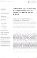 Cover page: Radiocarbon and wood anatomy as complementary tools for generating tree-ring records in Bolivia.