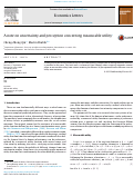 Cover page: A note on uncertainty and perception concerning measurable utility