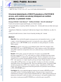 Cover page: Structural determinants of HIV/STI prevalence, HIV/STI/sexual and reproductive health access, and condom use among immigrant sex workers globally.