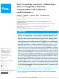 Cover page: Early-branching euteleost relationships: areas of congruence between concatenation and coalescent model inferences