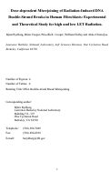 Cover page: Dose-dependent misrejoining of radiation-induced DNA double-strand breaks in human 
fibroblasts: Experimental and theoretical study for high and low LET radiation
