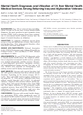 Cover page: Mental Health Diagnoses and Utilization of VA Non-Mental Health Medical Services Among Returning Iraq and Afghanistan Veterans